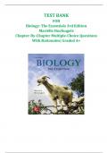Biology&colon; The Essentials 3rd Edition Test Bank &ndash; Chapter-by-Chapter MCQs with Rationales