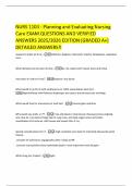 NURS 1103 - Planning and Evaluating Nursing Care EXAM QUESTIONS AND VERIFIED ANSWERS 2025&sol;2026 EDITION &lpar;GRADED A&plus;&rpar; DETAILED ANSWERS&excl;&excl;