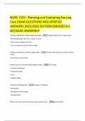 NURS 1103 - Planning and Evaluating Nursing Care EXAM QUESTIONS AND VERIFIED ANSWERS 2025&sol;2026 EDITION &lpar;GRADED A&plus;&rpar; DETAILED ANSWERS&excl;&excl;