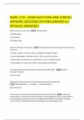 NURS 1170 - EXAM QUESTIONS AND VERIFIED ANSWERS 2025&sol;2026 EDITION &lpar;GRADED A&plus;&rpar; DETAILED ANSWERS&excl;&excl;