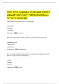 NURS 1170 - EXAM QUESTIONS AND VERIFIED ANSWERS 2025&sol;2026 EDITION &lpar;GRADED A&plus;&rpar; DETAILED ANSWERS&excl;&excl;
