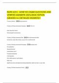 NURS 6233 - GENETICS EXAM QUESTIONS AND VERIFIED ANSWERS 2025&sol;2026 EDITION &lpar;GRADED A&plus;&rpar; DETAILED ANSWERS&excl;&excl;