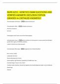 NURS 6233 - GENETICS EXAM QUESTIONS AND VERIFIED ANSWERS 2025&sol;2026 EDITION &lpar;GRADED A&plus;&rpar; DETAILED ANSWERS&excl;&excl;