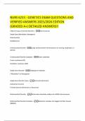 NURS 6233 - GENETICS EXAM QUESTIONS AND VERIFIED ANSWERS 2025&sol;2026 EDITION &lpar;GRADED A&plus;&rpar; DETAILED ANSWERS&excl;&excl;