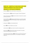 NURS 612 - MARYVILLE EXAM QUESTIONS AND VERIFIED ANSWERS 2025&sol;2026 EDITION &lpar;GRADED A&plus;&rpar; DETAILED ANSWERS&excl;&excl;