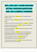 BIOL 2255 UNIT 4 EXAM ANATOMY ACTUAL 2025&sol;2026 QUESTIONS AND 100&percnt; CORRECT ANSWERS