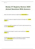 Mosby CT Registry Review 2025 &vert;Actual Questions With Answers