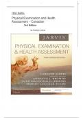 TEST BANK FOR Physical Examination and Health Assessment Canadian- 3rd Edition &lpar;by Carolyn Jarvis&comma;2018 &rpar; latest edition
