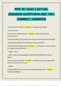 PPN 101 QUIZ 2 ACTUAL 2025&sol;2026 QUESTIONS AND 100&percnt; CORRECT ANSWERS