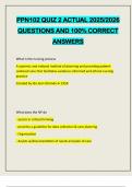 PPN102 QUIZ 2 ACTUAL 2025&sol;2026 QUESTIONS AND 100&percnt; CORRECT ANSWERS