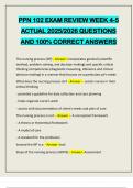 PPN 102 EXAM REVIEW WEEK 4-5 ACTUAL 2025&sol;2026 QUESTIONS AND 100&percnt; CORRECT ANSWERS