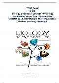 Biology&colon; Science for Life with Physiology 5th Edition Test Bank &ndash; Complete Chapter-by-Chapter Multiple Choice Questions