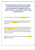 CSET SPANISH SUBTEST 2 EXAM 2025 ACTUAL EXAM  QUESTIONS AND CORRECT DETAILED ANSWERS  &lpar;VERIFIED ANSWERS&rpar; ALL ANSWERED &lbrace;397 Q & A&rcub;  ALREADY GRADED A&plus; &sol; CSET SPANISH SUBTEST II BANK  &vert; GUARANTEED PASS 