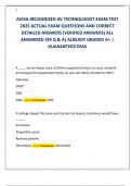 AVIXA RECOGNIZED AV TECHNOLOGIST EXAM TEST  2025 ACTUAL EXAM QUESTIONS AND CORRECT  DETAILED ANSWERS &lpar;VERIFIED ANSWERS&rpar; ALL  ANSWERED &lbrace;99 Q & A&rcub; ALREADY GRADED A&plus; &vert;  GUARANTEED PASS 