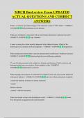 MDCII final review Exam UPDATED  ACTUAL QUESTIONS AND CORRECT  ANSWERS