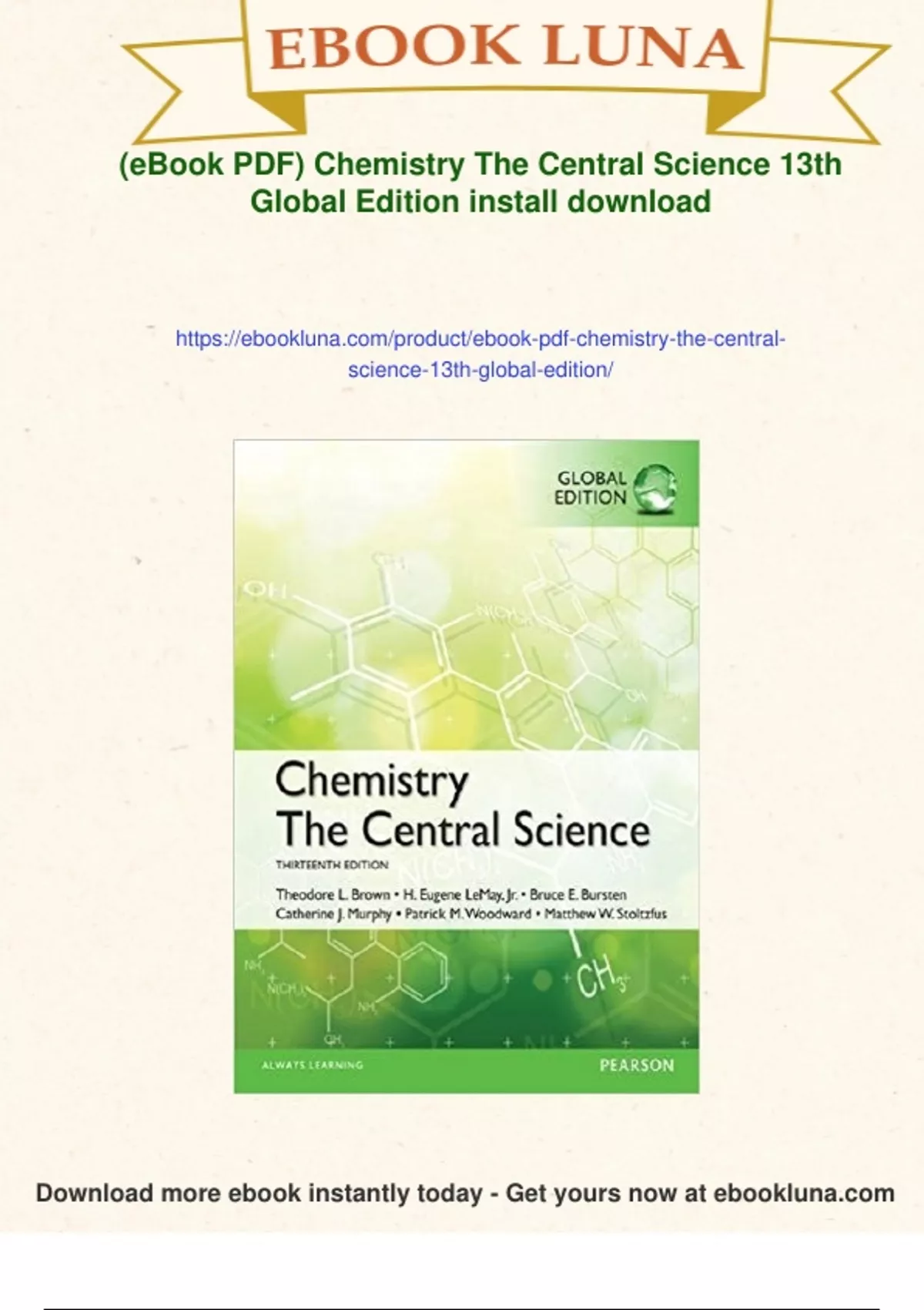 Summary (eBook PDF) Chemistry The Central Science 13th Global Edition ...