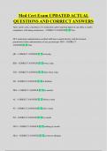 Med Cert Exam UPDATED ACTUAL  QUESTIONS AND CORRECT ANSWERS