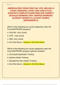 AMERICAN RED CROSS FIRST AID&comma; CPR&comma; AND AED &lpar;2  LATEST VERSIONS&rpar; LATEST 2025&sol; 2026 ACTUAL  EXAM WITH COMPLETE QUESTIONS AND CORRECT  DETAILED ANSWERS &lpar;100&percnt; VERIFIED ANSWERS&rpar;  &vert;ALREADY GRADED A&plus;&vert; &vert;&vert;LATEST EXAM&excl;&excl;&vert;&vert;  &vert;&vert;BRANDNEW&excl;&excl;&excl;&vert;&vert; 