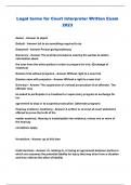 Legal terms for court interpreter written exam 2025