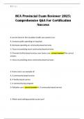 HCA Provincial Exam Reviewer 2025&semi; Comprehensive Q&A For Certification Success