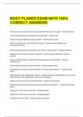 BODY PLANES EXAM WITH 100&percnt; CORRECT ANSWERS 