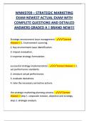  MNM3709 - STRATEGIC MARKETING EXAM QUESTIONS AND ANSWERS 
