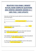 Relativity Certified Administrator &lpar;RCA&rpar; Exam Questions and Answers 100&percnt; Pass