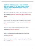 SOPHOS FIREWALL V19&period;5 2024 NEWEST ACTUAL EXAM 170 DETAILED QUESTIONS AND GUARANTEED ANSWERS ALREADY GRADED A&plus;&period;