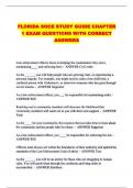 Florida soce study guide chapter 1 exam questions with correct answers