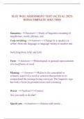 WGU SLO1 ASSESSMENT TEST QUESTIONS AND ANSWERS 2024&comma;