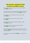 NAO VOLUME 4 UPDATED KEY EXAM  Questions And CORRECT Answers