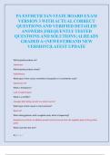 PA ESTHETICIAN STATE BOARD EXAM  VERSION 3 WITH ACTUAL CORRECT  QUESTIONS AND VERIFIED DETAILED  ANSWERS &vert;FREQUENTLY TESTED  QUESTIONS AND SOLUTIONS &vert;ALREADY  GRADED A&plus;&vert;NEWEST&vert;BRAND NEW  VERSION&excl;&excl;&vert;LATEST UPDATE 