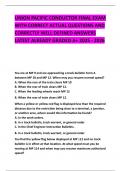 UNION PACIFIC CONDUCTOR FINAL EXAM WITH CORRECT ACTUAL QUESTIONS AND CORRECTLY WELL DEFINED ANSWERS LATEST ALREADY GRADED A&plus; 2025 - 2026