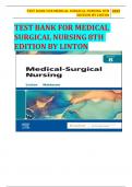 TEST BANK FOR MEDICAL SURGICAL NURSING 8TH EDITION BY LINTON