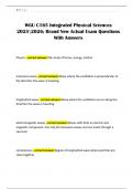 WGU C165 Integrated Physical Sciences 20252026&semi; Brand New Actual Exam Questions With Answers