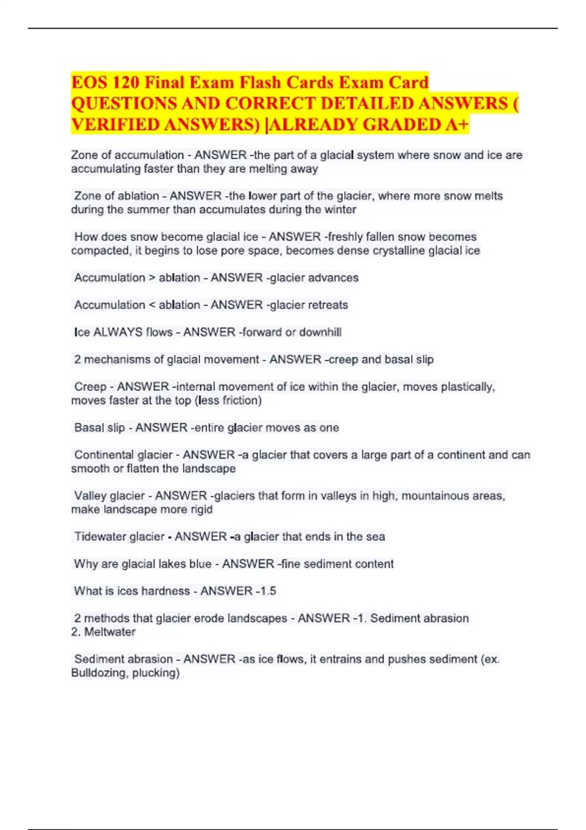 Eos 120 final exam flash cards exam card questions and correct detailed ...