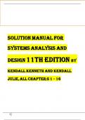Solution Manual for Systems Analysis and Design&comma; 11th edition Kenneth E&period; Kendall&comma; Julie E Kendall