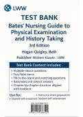 Bates' Nursing Guide to Physical Examination and History Taking 3rd Edition - Test Bank by Beth Hogan-Quigley&comma; Sharon J&period; Blount&comma; Mary Louise Talley