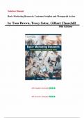 Test Bank - for Basic Marketing Research&comma; 10th Edition by Tom Brown&comma; Tracy Suter &vert;All Chapters 