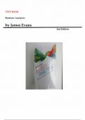 Business Analytics 2nd Edition - Test  Bank by James Evans &vert;All Chapters