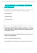 Events Basics Assessment Questions with Answers