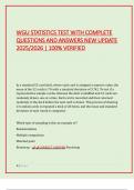 WGU STATISTICS TEST WITH COMPLETE  QUESTIONS AND ANSWERS NEW UPDATE  2025&sol;2026 &vert; 100&percnt; VERIFIED