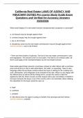 California Real Estate LAWS OF AGENCY AND FIDUCIARY DUTIES Pre course Study Guide Exam Questions and Verified for Accuracy Answers 2025&sol;2026