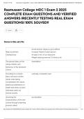Rasmussen College MDC 1 Exam 2 2025 COMPLETE EXAM QUESTIONS AND VERIFIED ANSWERS &vert;RECENTLY TESTING REAL EXAM QUESTIONS&vert; 100&percnt; SOLVED&excl;&excl;