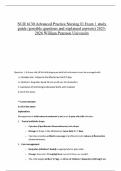 NUR 6130 Advanced Practice Nursing lll Exam 1 study guide &lpar;possible questions and explained answers&rpar; 2025-2026 William Paterson University