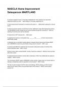 NASCLA Home Improvement Salesperson MARYLAND NEWEST 2025&sol;2026 ACTUAL EXAM COMPLETE QUESTIONS AND CORRECT DETAILED ANSWERS &lpar;VERIFIED ANSWERS&rpar; &vert;ALREADY GRADED A&plus;&vert;&vert;BRAND NEW&excl;&excl;