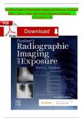 Test Bank Fauber&rsquo;s Radiographic Imaging and Exposure 7th Edition  Author&colon; Terri L&period; Fauber with Verified Questions & Answers     All Chapters &lbrace;1-10&rcub; 