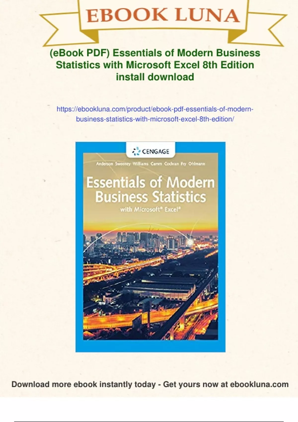 Summary (eBook PDF) Essentials of Modern Business Statistics with Microsoft Excel 8th Edition ...