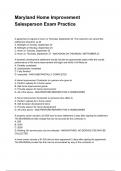 Maryland Home Improvement Salesperson Exam Practice NEWEST 2025&sol;2026 ACTUAL EXAM COMPLETE QUESTIONS AND CORRECT DETAILED ANSWERS &lpar;VERIFIED ANSWERS&rpar; &vert;ALREADY GRADED A&plus;&vert;&vert;BRAND NEW&excl;&excl;