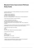 Maryland Home Improvement PSI Exam Study Guide NEWEST 2025&sol;2026 ACTUAL EXAM COMPLETE QUESTIONS AND CORRECT DETAILED ANSWERS &lpar;VERIFIED ANSWERS&rpar; &vert;ALREADY GRADED A&plus;&vert;&vert;BRAND NEW&excl;&excl;